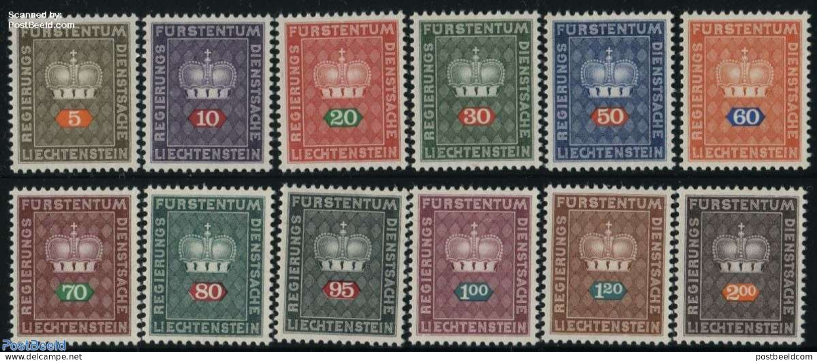 Liechtenstein 1968 On Service 12v, Mint NH - Andere & Zonder Classificatie