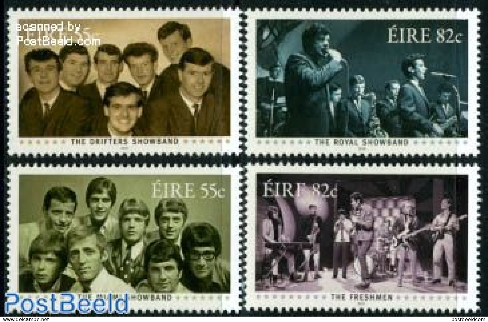 Ireland 2010 Legendary Showbands 4v, Mint NH, Performance Art - Music - Popular Music - Ongebruikt