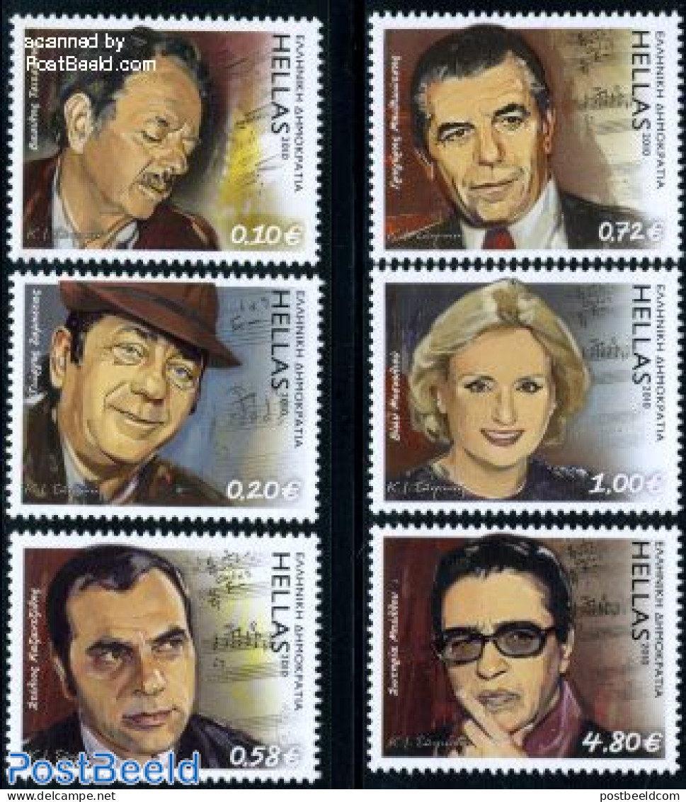 Greece 2010 Populair Music 6v, Mint NH, Performance Art - Music - Popular Music - Staves - Unused Stamps
