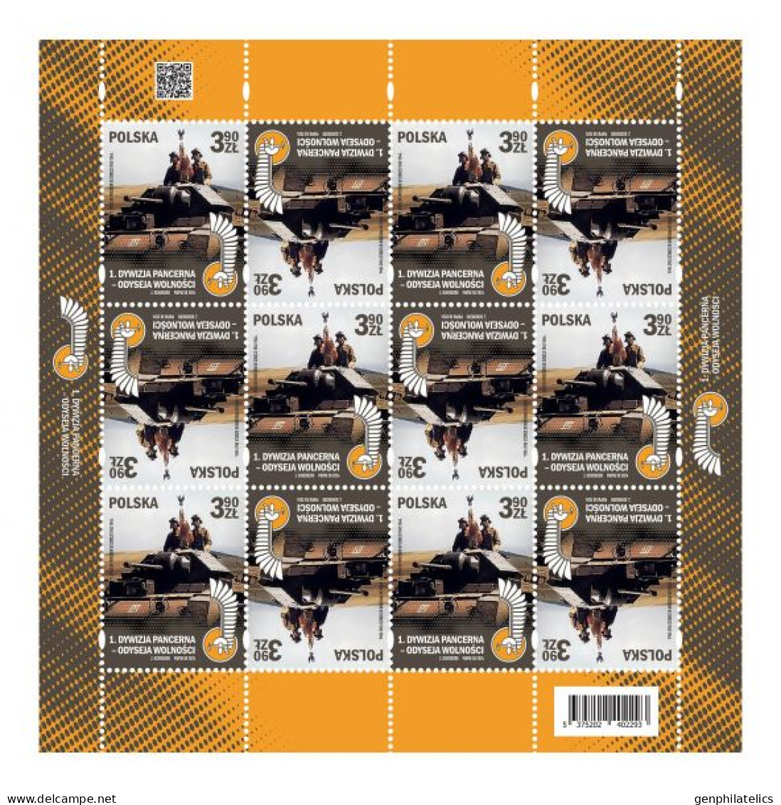 POLAND 2024 EVENTS First Polish Armored Division/ Odyssey Of Liberty - Fine Sheet MNH - Unused Stamps