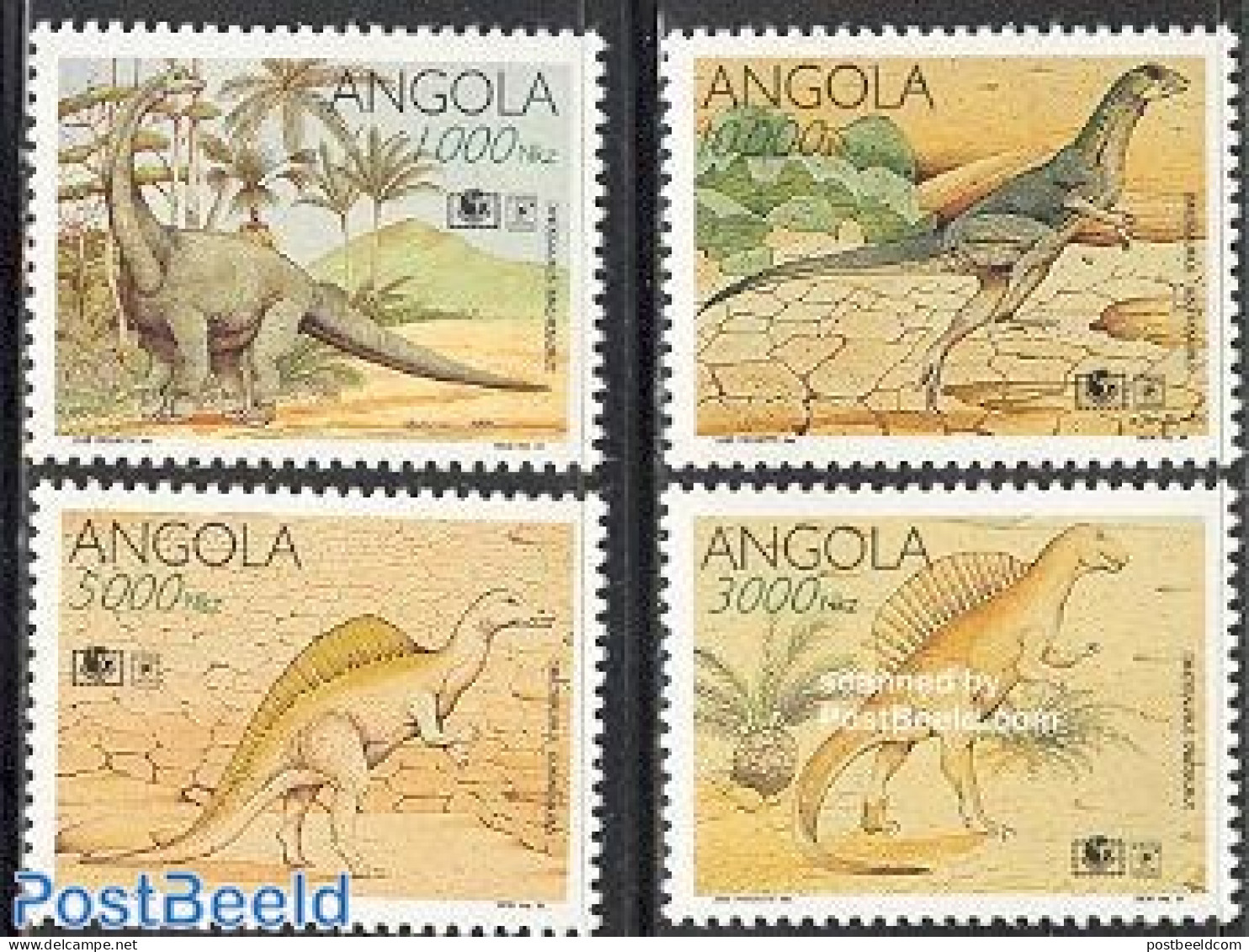 Angola 1994 Prehistoric Animals 4v, Mint NH, Nature - Prehistoric Animals - Préhistoriques