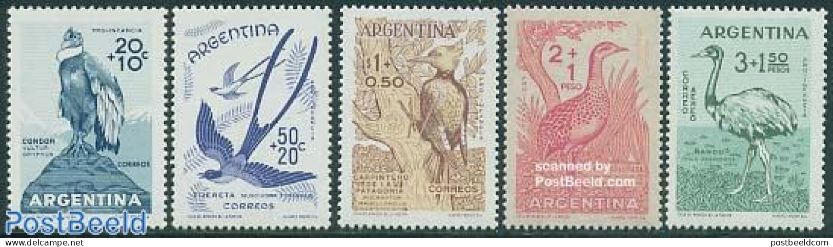 Argentina 1960 Birds 5v, Mint NH, Nature - Birds - Woodpeckers - Ungebraucht
