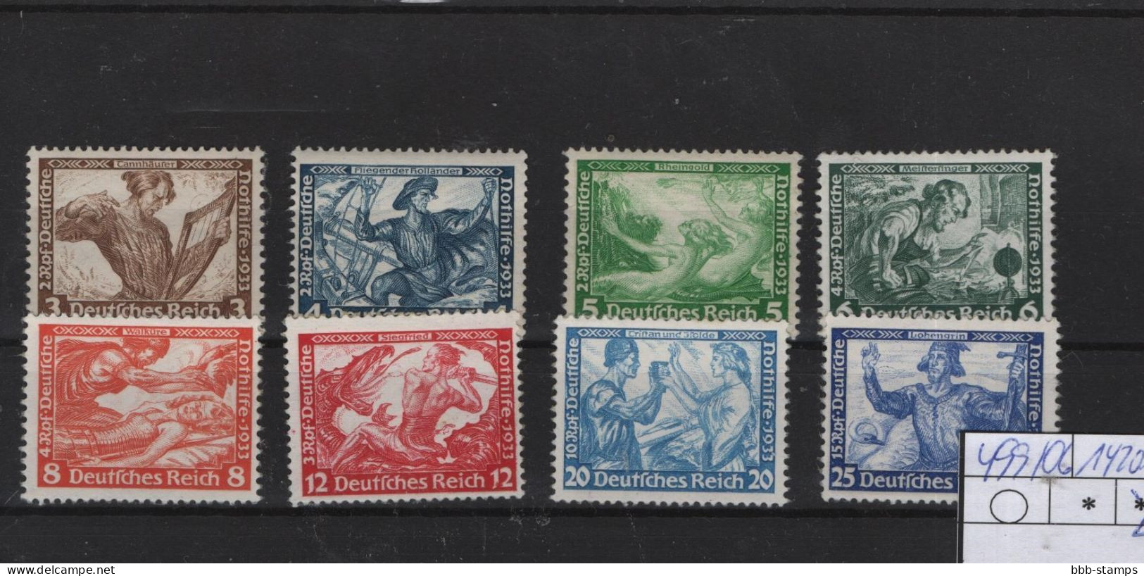 Deutsches Reich  Michel Kat.Nr Postfr/** 499/506 - Unused Stamps