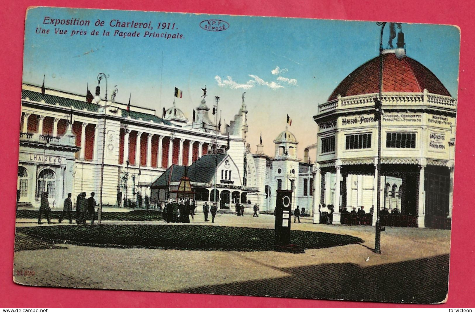 C.P. Charleroi   = Exposition De  1911 :  Une  Vue  De La Façade  Principale - Charleroi