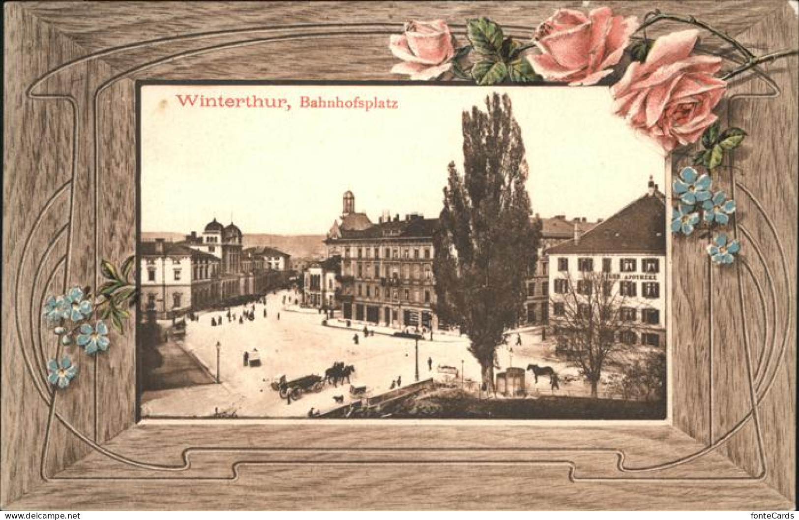 11191304 Winterthur Bahnhofsplatz Kutsche Rose Winterthur - Other & Unclassified
