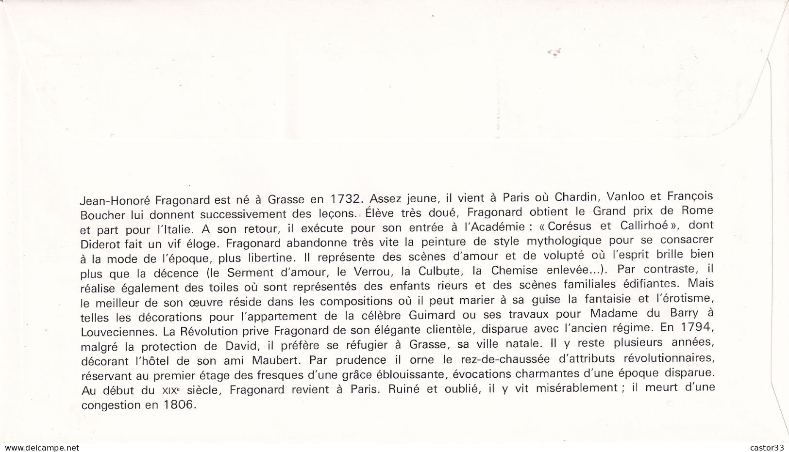 1er Jour, Fragonard - 1970-1979