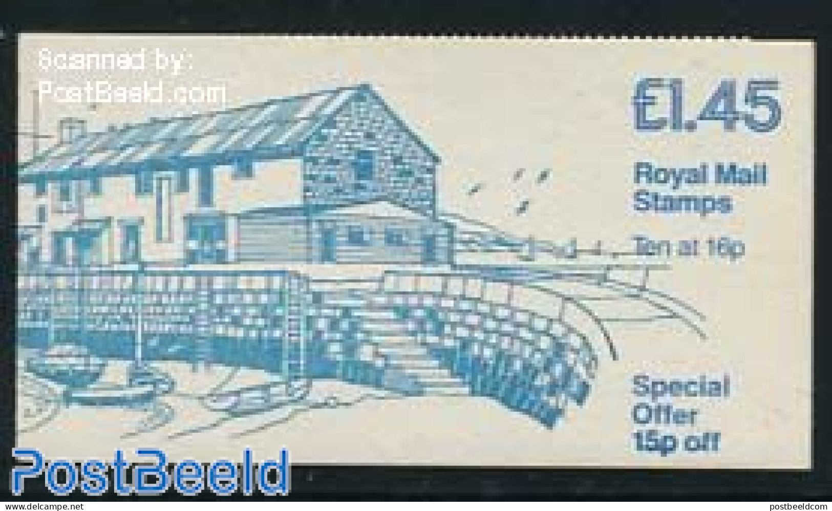 Great Britain 1983 Def. Booklet, Lyme Regis, Selvedge At Right, Mint NH, Stamp Booklets - Neufs