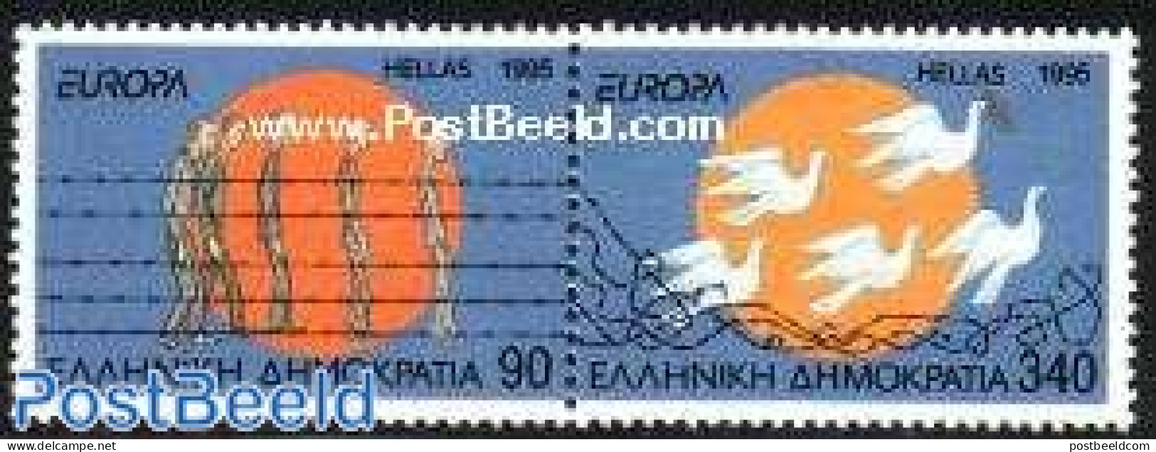 Greece 1995 Europa, Peace And Freedom 2v [:], Mint NH, History - Europa (cept) - Peace - Nuevos