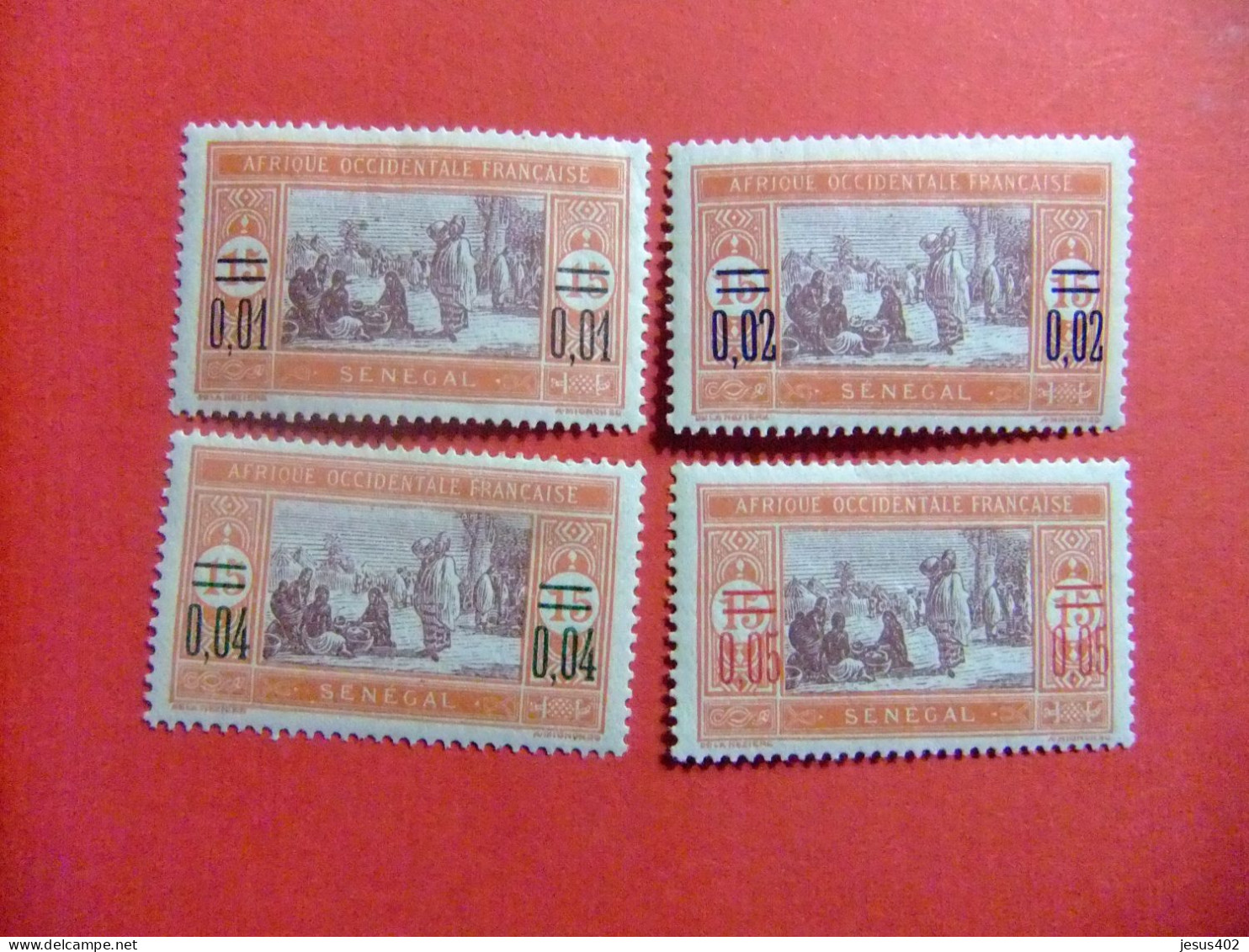 55 SENEGAL 1922 / SELLOS De 1914 SOBRECARGADOS / YVERT 91 / 94 MH - Used Stamps