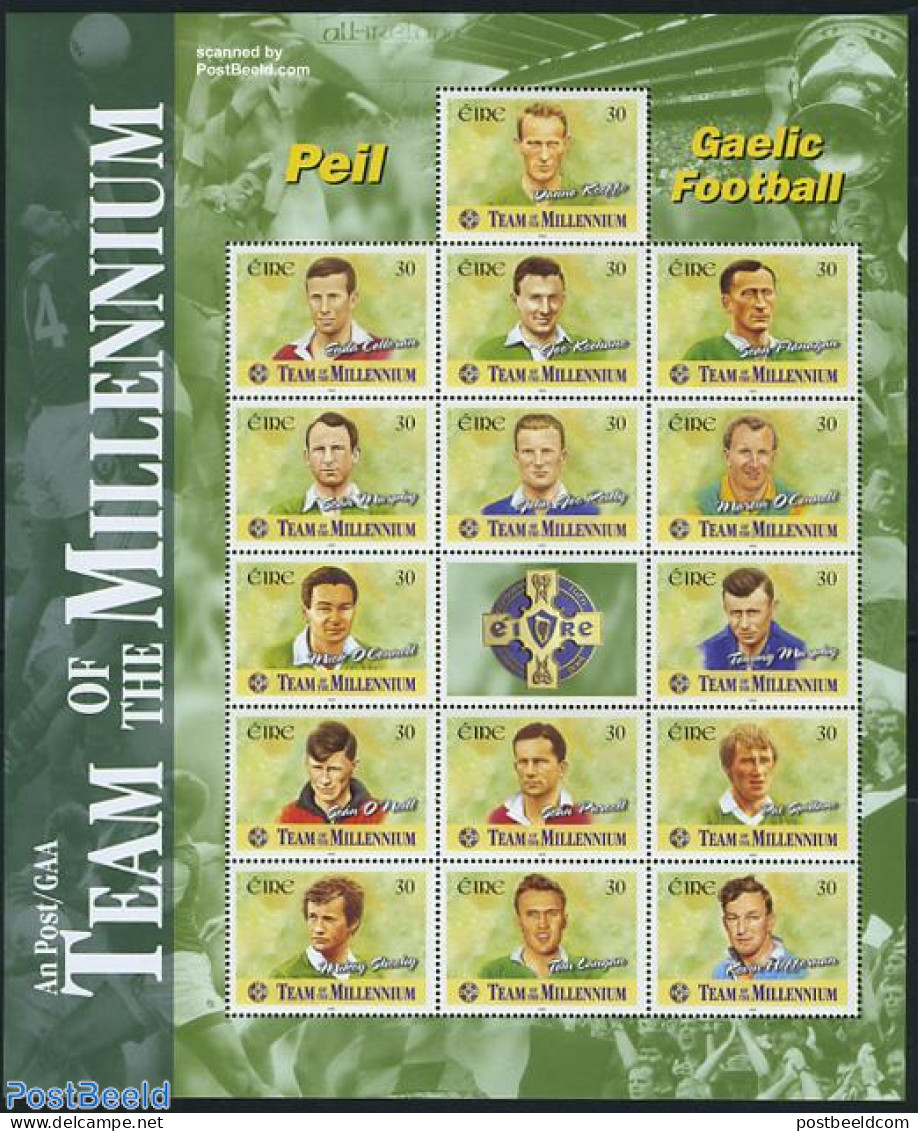 Ireland 1999 Gaelic Football 15v M/s (folded), Mint NH, Sport - Football - Sport (other And Mixed) - Neufs