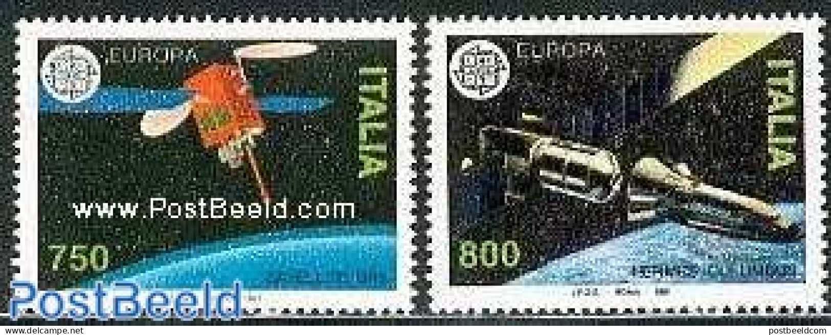 Italy 1991 Europa, Space 2v, Mint NH, History - Transport - Europa (cept) - Space Exploration - Sonstige & Ohne Zuordnung