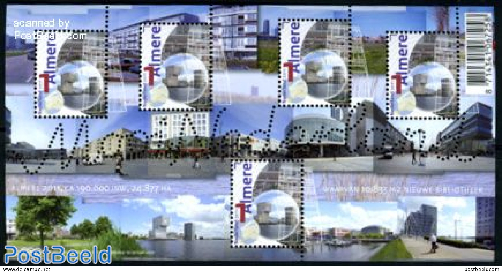 Netherlands 2011 Beautiful Netherlands, Almere S/s, Mint NH, Art - Modern Architecture - Unused Stamps