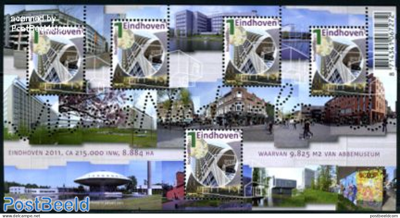 Netherlands 2011 Beautiful Netherlands S/s, Eindhoven, Mint NH, Art - Modern Architecture - Unused Stamps