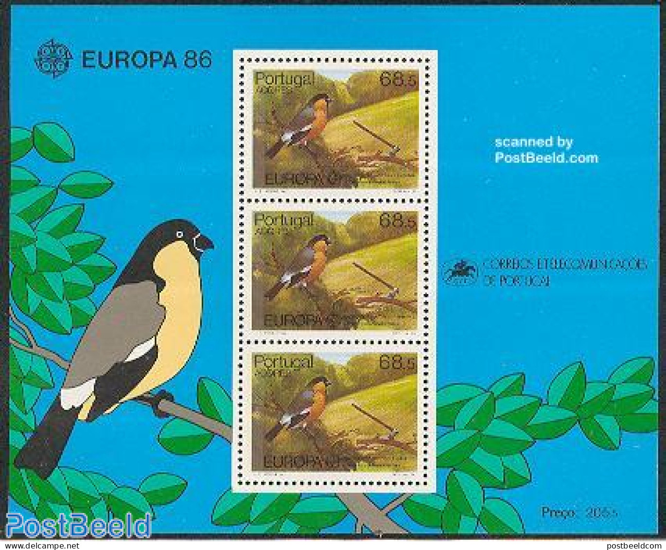 Azores 1986 Europa, Environment, Bird S/s, Mint NH, History - Nature - Europa (cept) - Birds - Environment - Protection De L'environnement & Climat