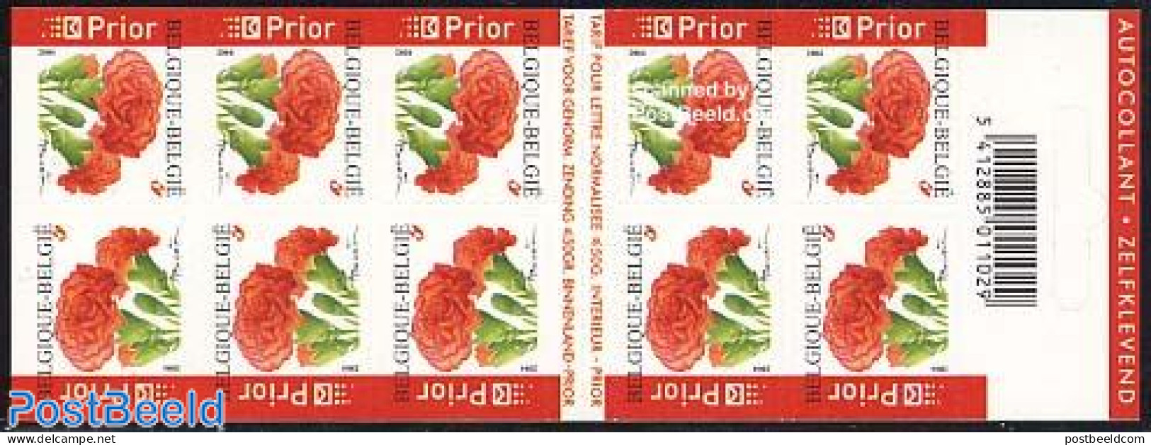 Belgium 2004 Flowers Booklet, Mint NH, Nature - Flowers & Plants - Stamp Booklets - Nuevos