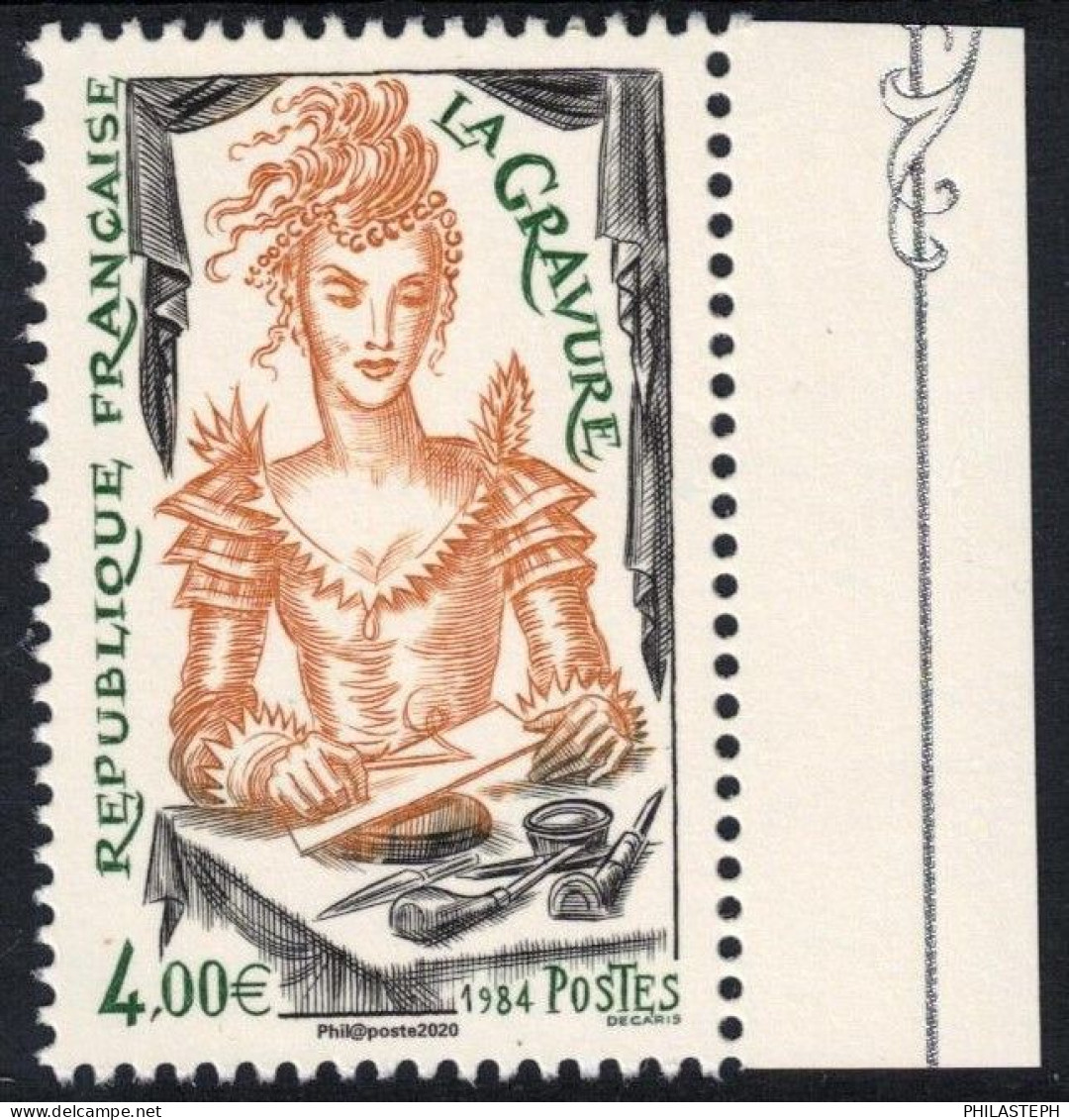 FRANCE 2020 -  LA GRAVURE - Provenant Du Feuillet De 6 - YT 5408A - NEUF ** - Unused Stamps