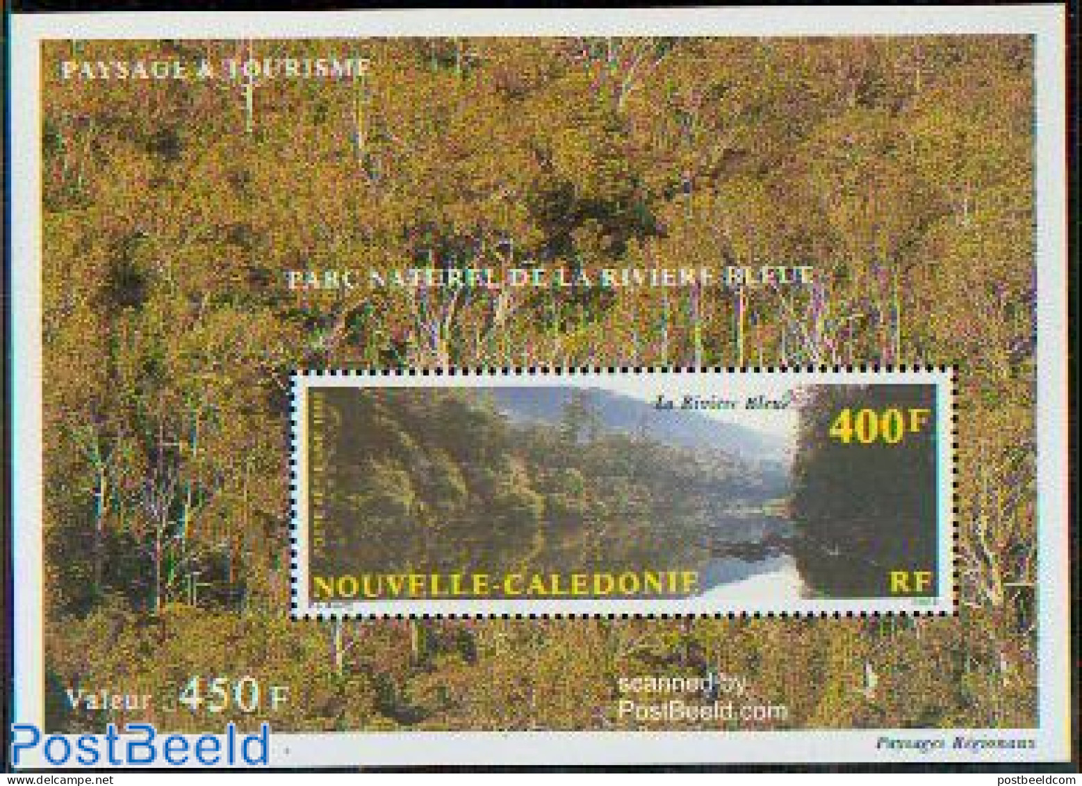 New Caledonia 1992 Blue River S/s, Mint NH, Nature - Water, Dams & Falls - Unused Stamps