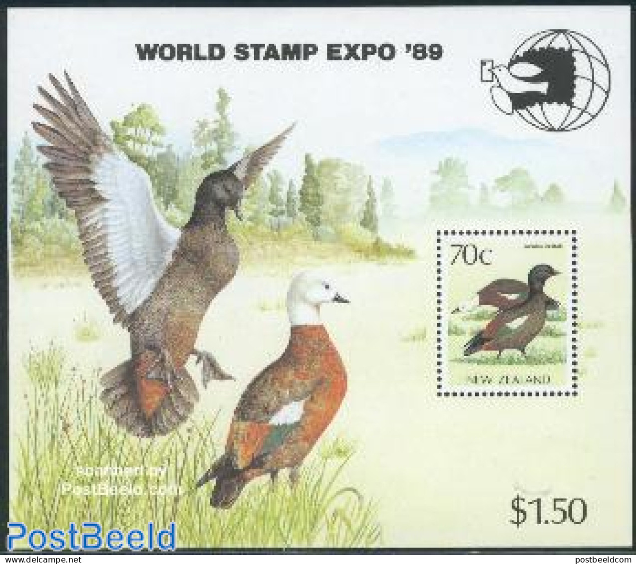 New Zealand 1989 Stamp Expo, Birds S/s, Mint NH, Nature - Birds - Ducks - Philately - Nuevos