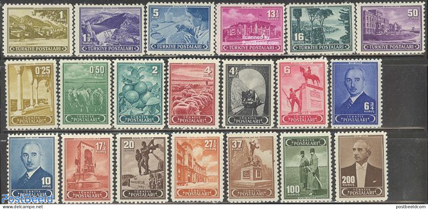 Türkiye 1942 Definitives 20v, Mint NH, Art - Sculpture - Autres & Non Classés