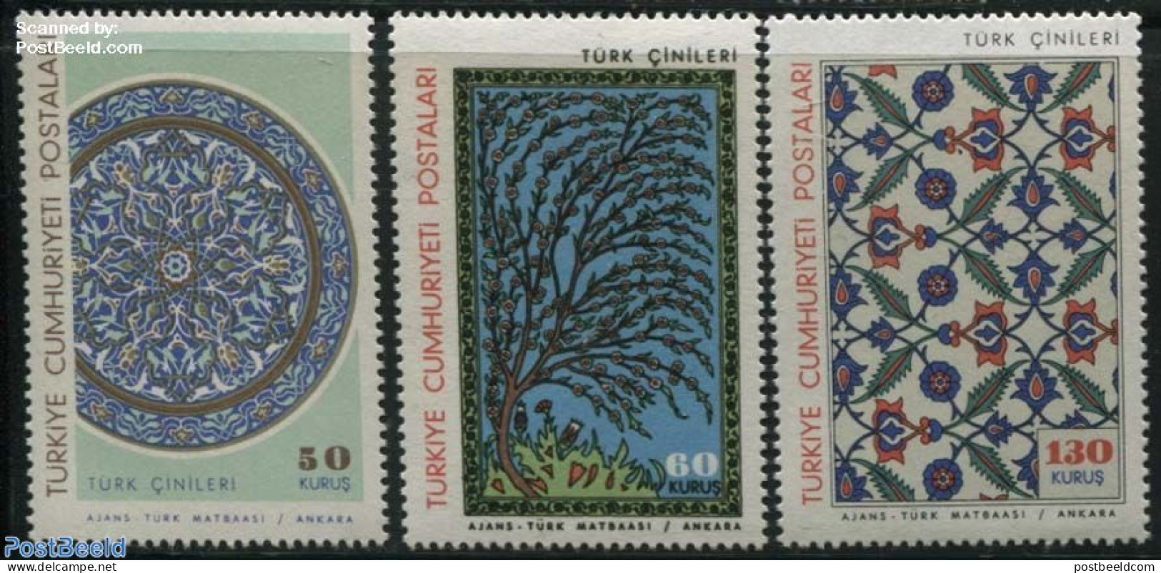 Türkiye 1966 Osman Art 3v, Mint NH, Art - Art & Antique Objects - Autres & Non Classés