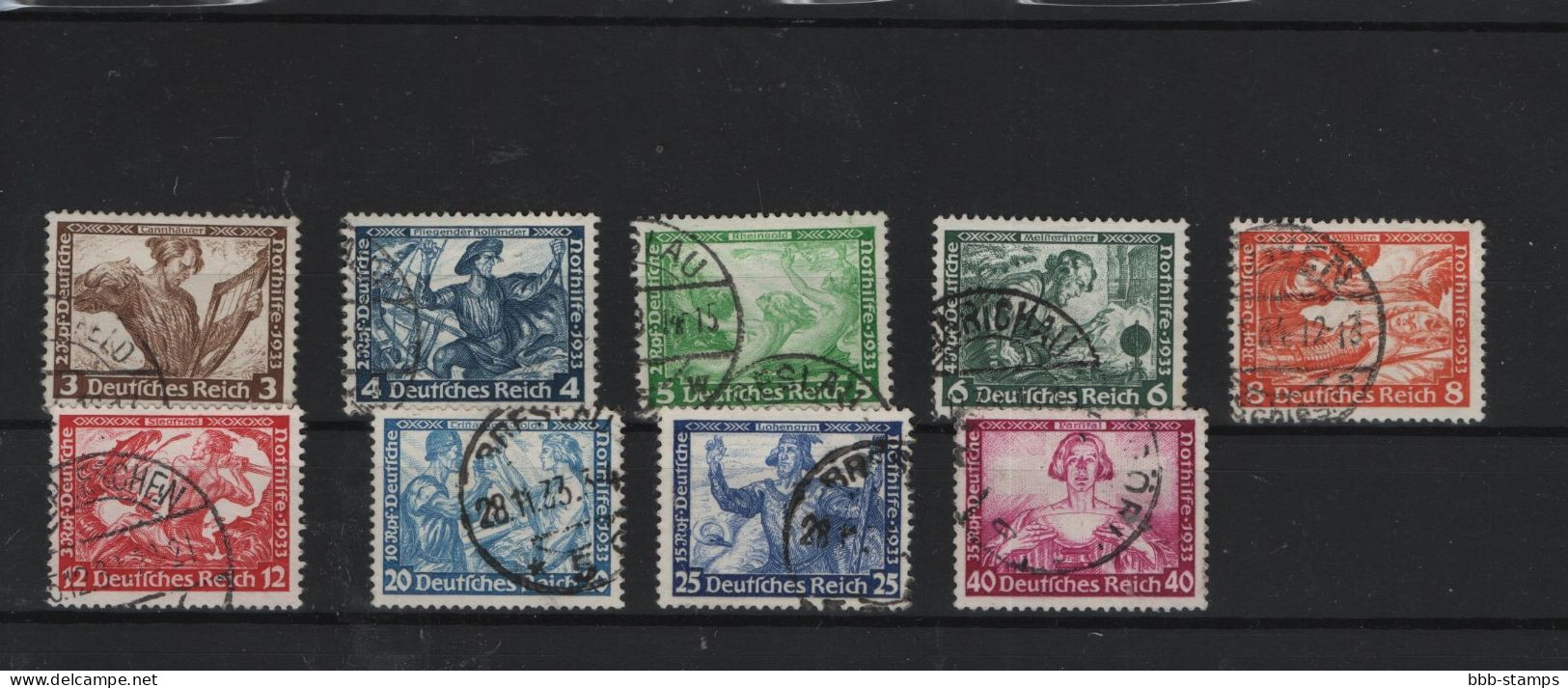 Deutsches Reich  Michel Kat.Nr  Gest 499/507 - Used Stamps
