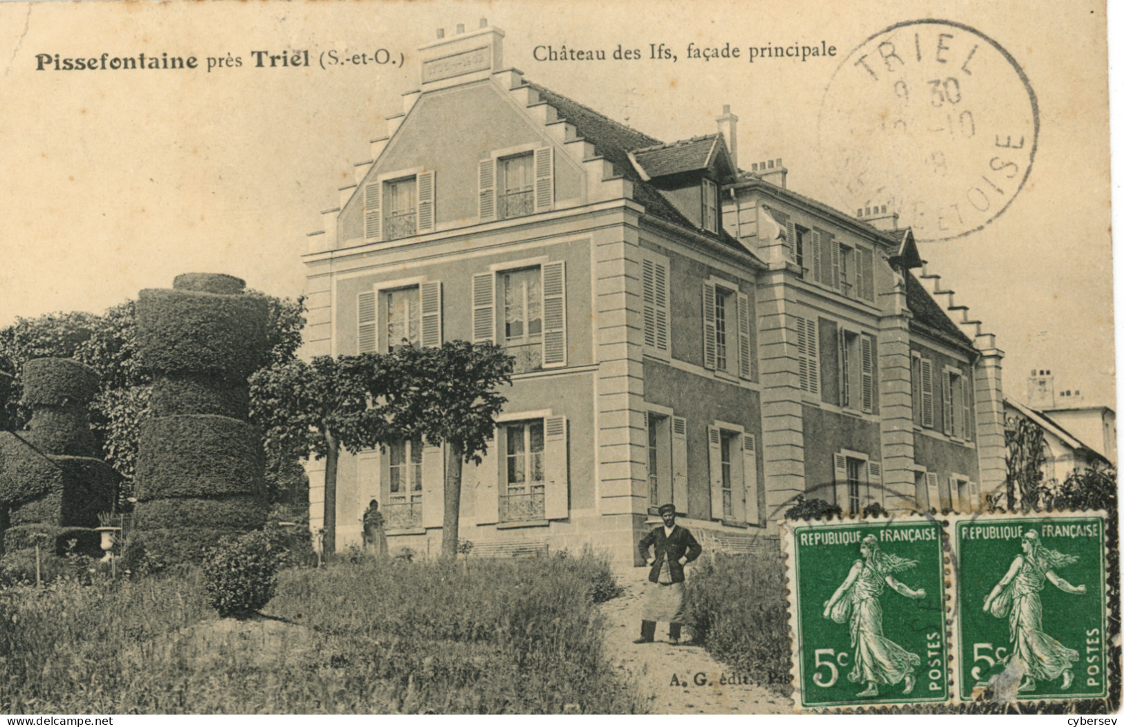 PISSEFONTAINE - Château Des Ifs, Façade Principale - Animé - Triel Sur Seine