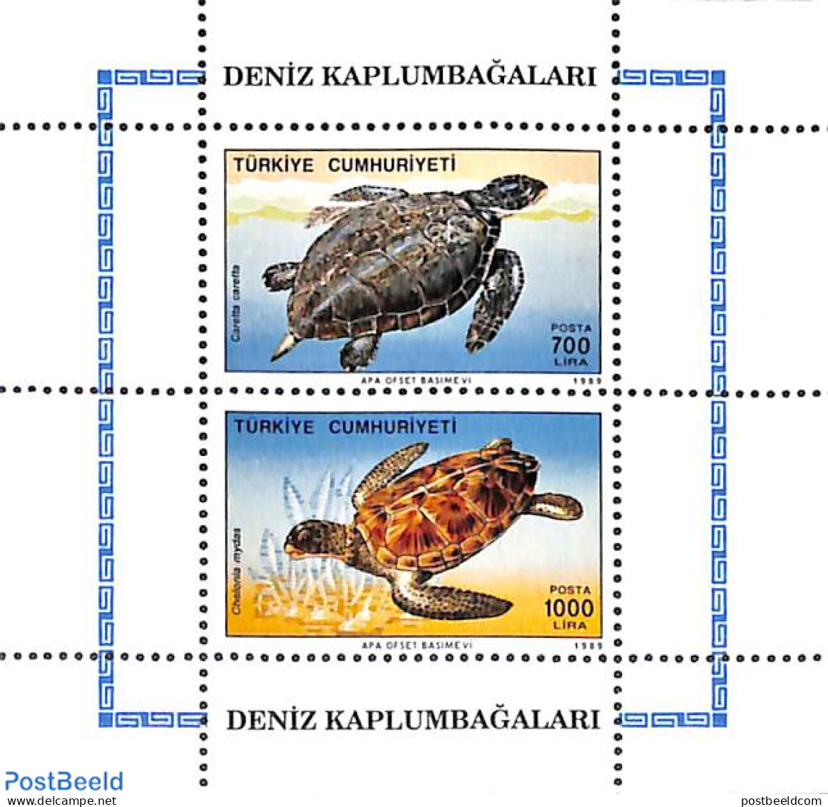 Türkiye 1989 Sea Turtles S/s, Mint NH, Nature - Reptiles - Turtles - Autres & Non Classés