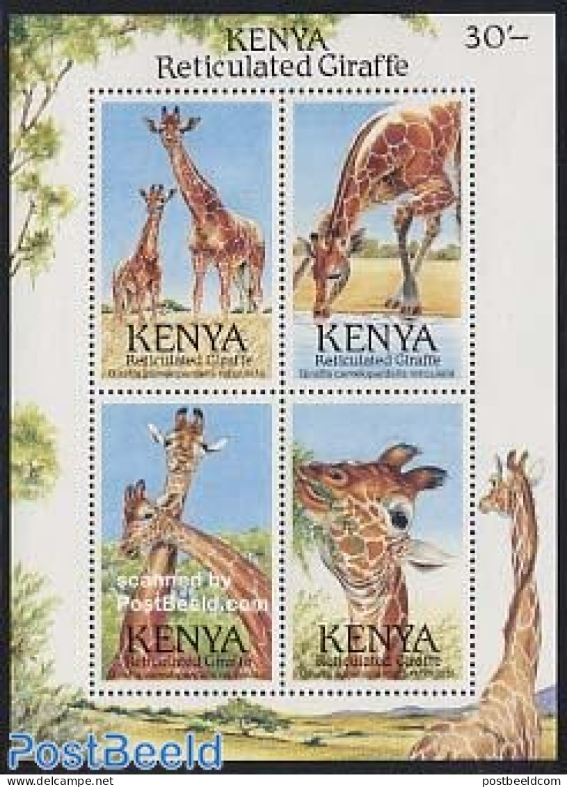 Kenia 1989 WWF, Giraffes S/s, Mint NH, Nature - Animals (others & Mixed) - Other & Unclassified