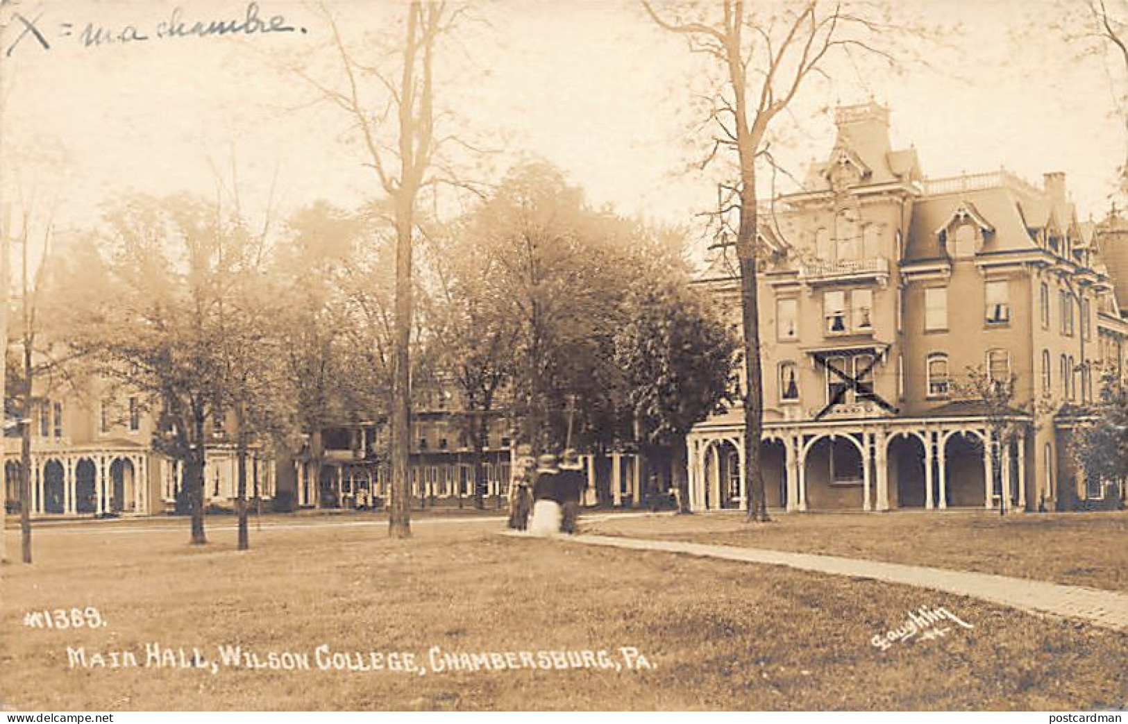 CHAMBERSBURG (PA) Main Hall, Wilson College - REAL PHOTO Year 1918 - Other & Unclassified