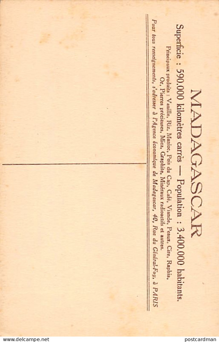 Madagascar - Femme Antambahoaka - Ed. Ag. Ec. De Madagascar  - Madagascar