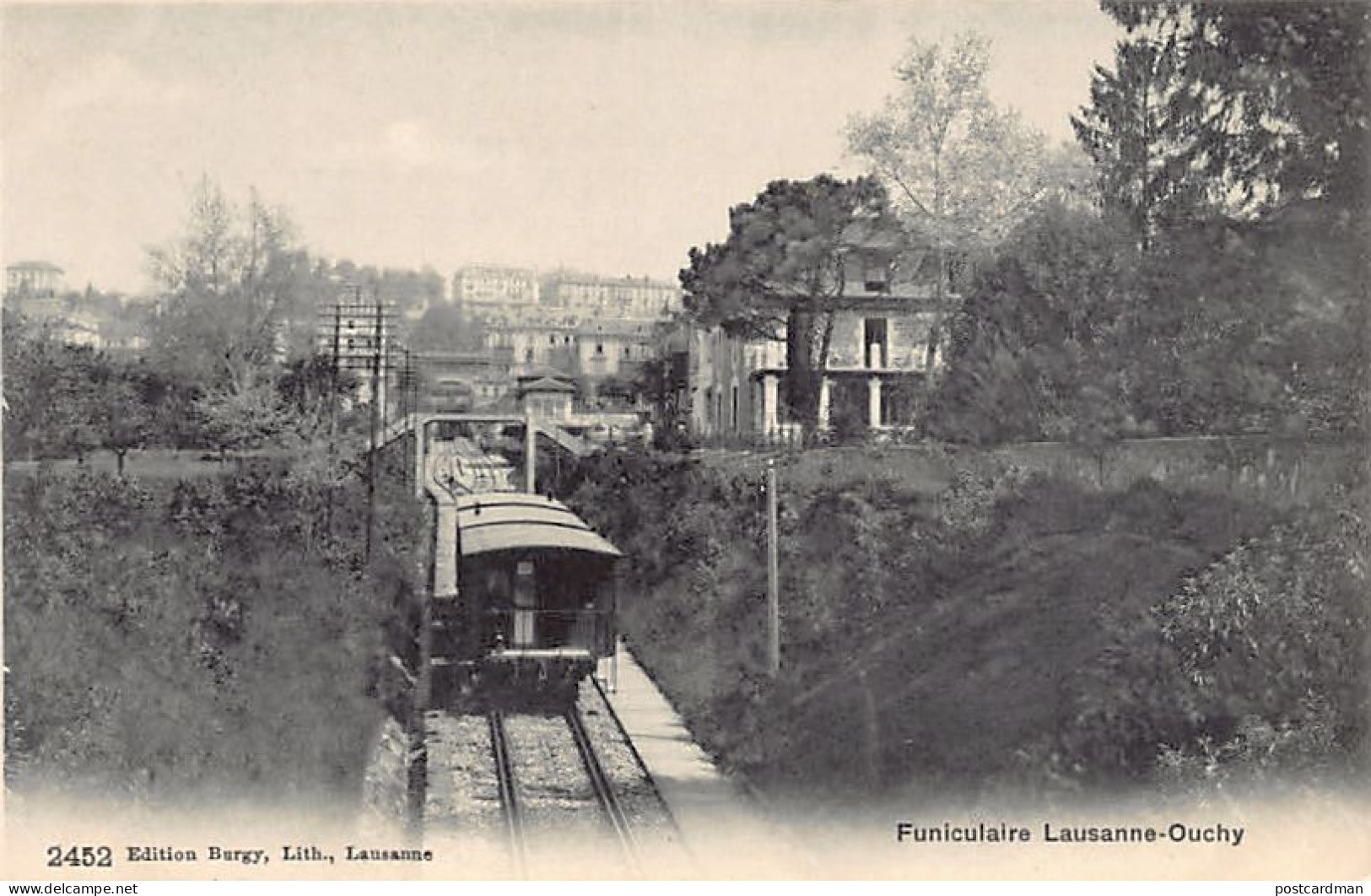 LAUSANNE OUCHY (VD) Le Funiculaire - Ed. Burgy 2452 - Lausanne