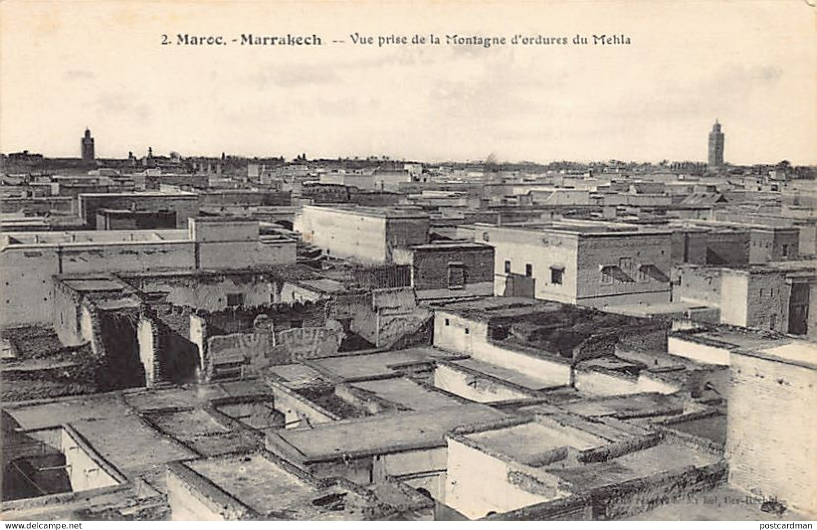 Judaica - Maroc - MARRAKECH - Vue Prise De La Montagne D'ordures Du Mellah, Quartier Juif - Ed. E. Michel 2 - Judaisme