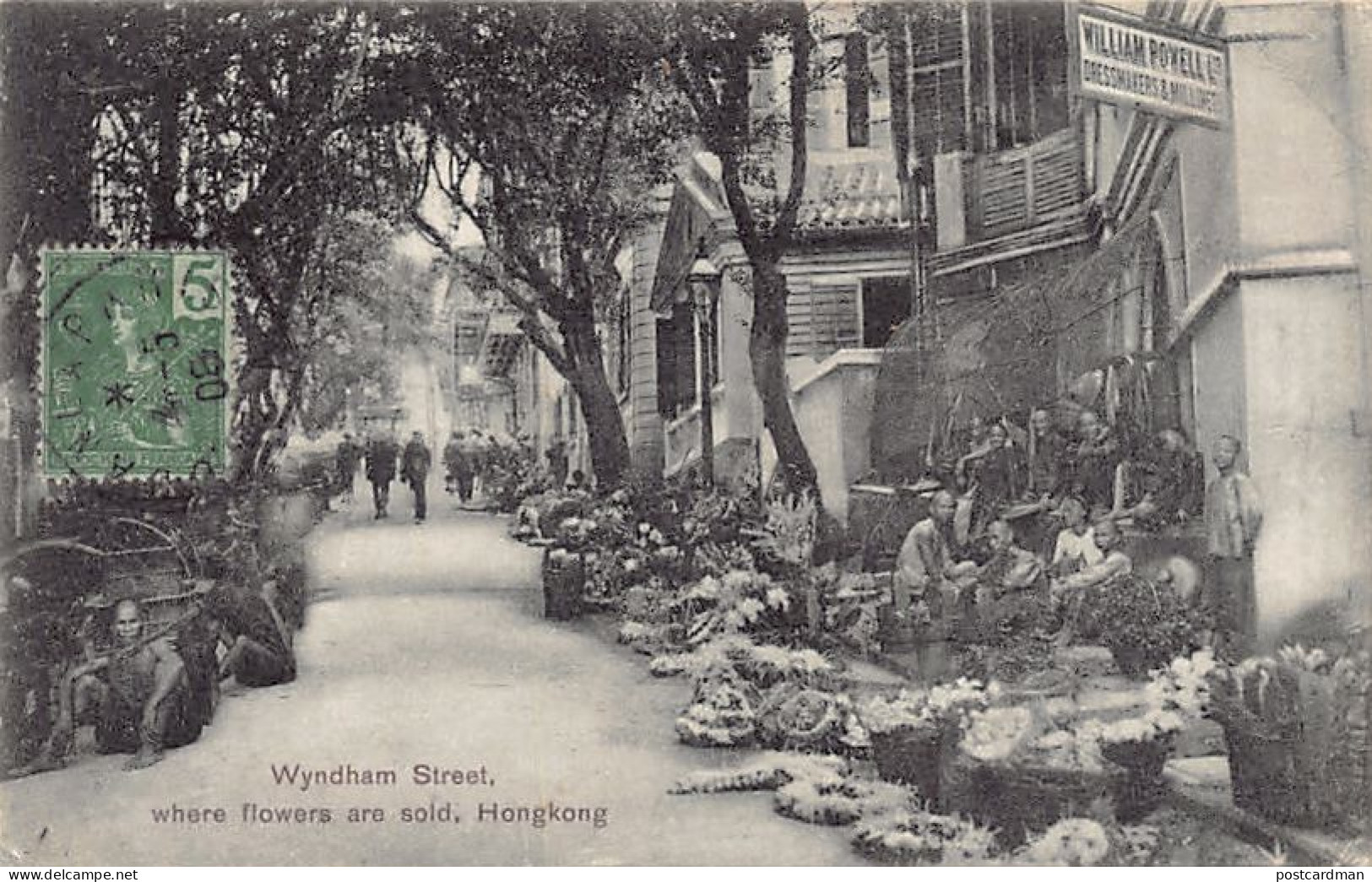 China - HONG-KONG - Wyndham Street, Where Flowers Are Sold - Publ. M. Sternberg  - China (Hongkong)