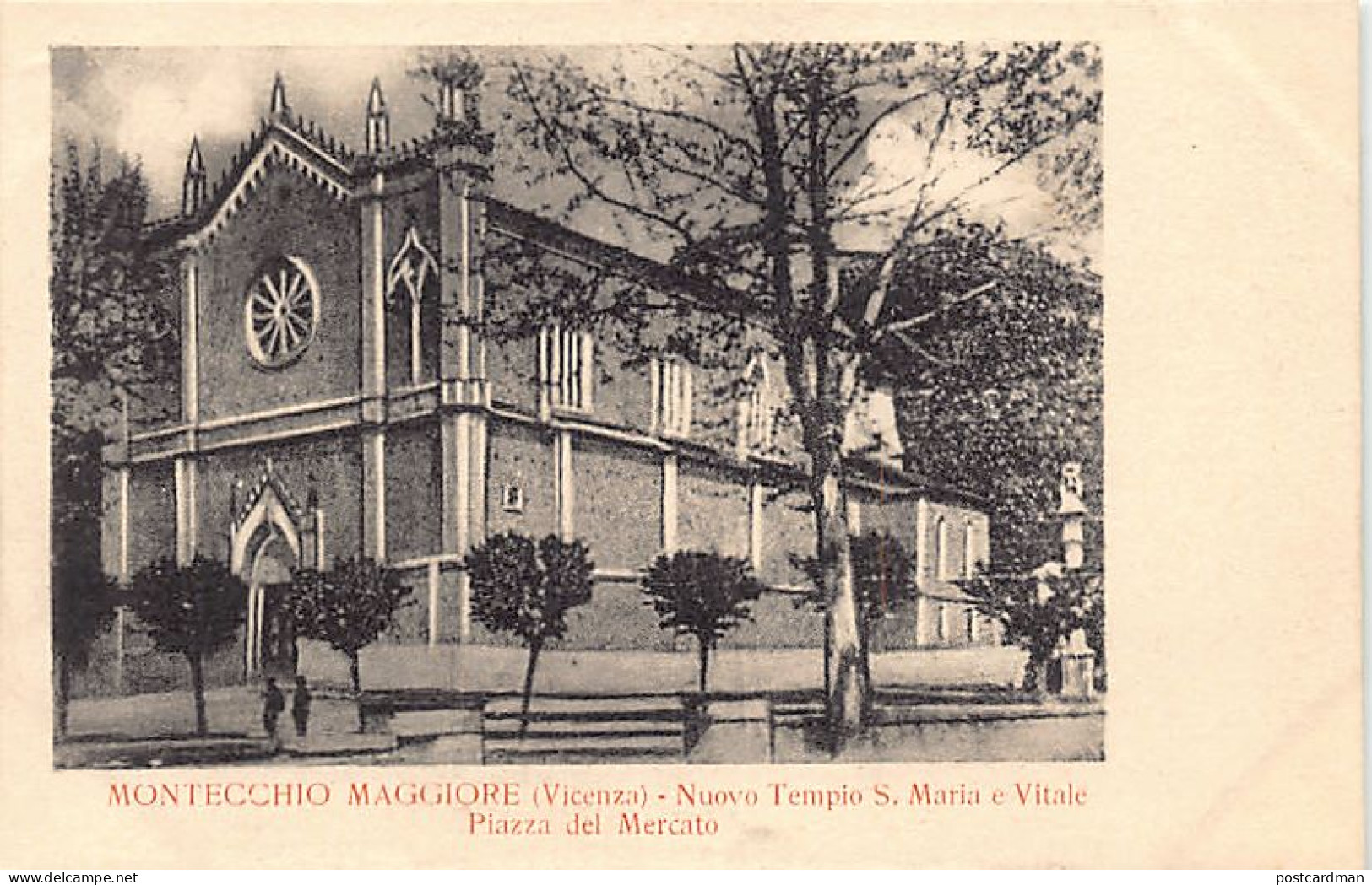 Italia - MONTECCHIO MAGGIORE (VI) Nuovo Templo S. Maria E Vitale - Piazza Del Mercato - Autres & Non Classés