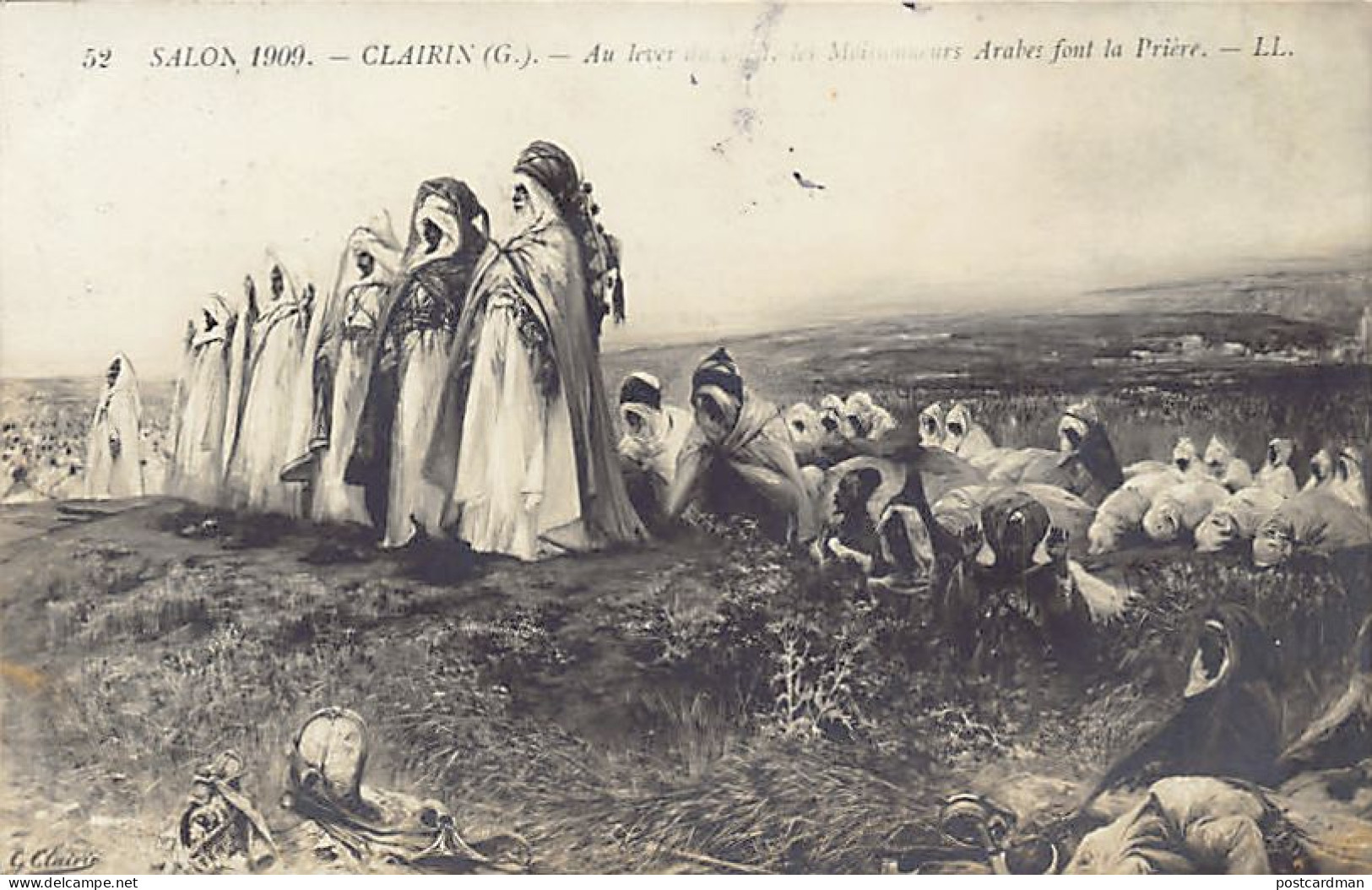 Algérie - Au Lever Du Soleil, Les Moissonneurs Arabes Font La Prière - Peinture De G. Clairin, Salon De Paris 1909 - Ed. - Berufe