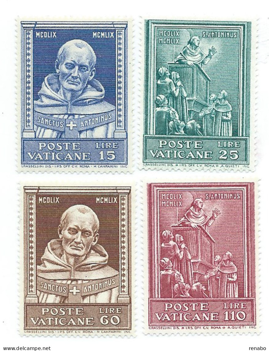 Vaticano 1960; Sant' Antonino, Anniversario Della Morte. Serie Completa, Nuova. - Ongebruikt