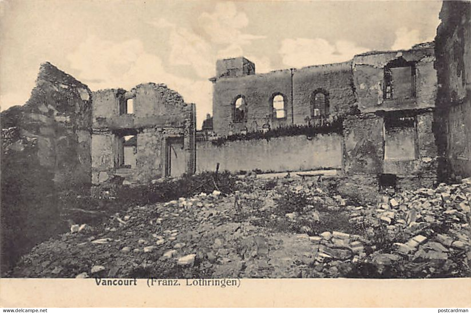 VANCOURT (54) Première Guerre Mondiale - Ruines - Carte Photo Allemande - Autres & Non Classés