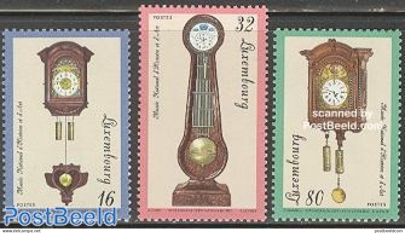 Luxemburg 1997 Clocks 3v, Mint NH, Science - Weights & Measures - Art - Art & Antique Objects - Clocks - Unused Stamps