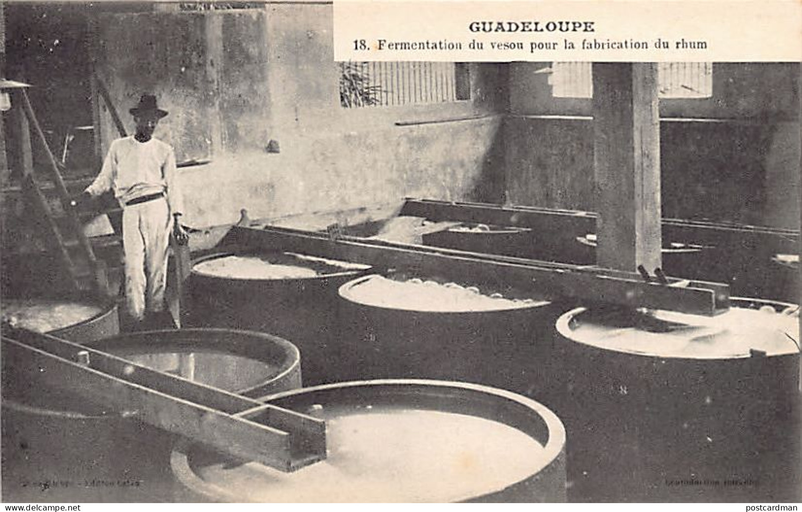 Guadeloupe - Fermentation Du Vesou Pour La Fabrication Du Rhum - Ed. Catan 18 - Autres & Non Classés