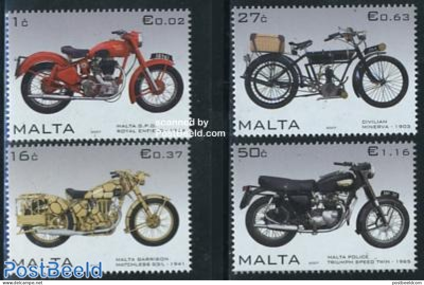Malta 2007 Motor Cycles 4v, Mint NH, Transport - Motorcycles - Motorräder