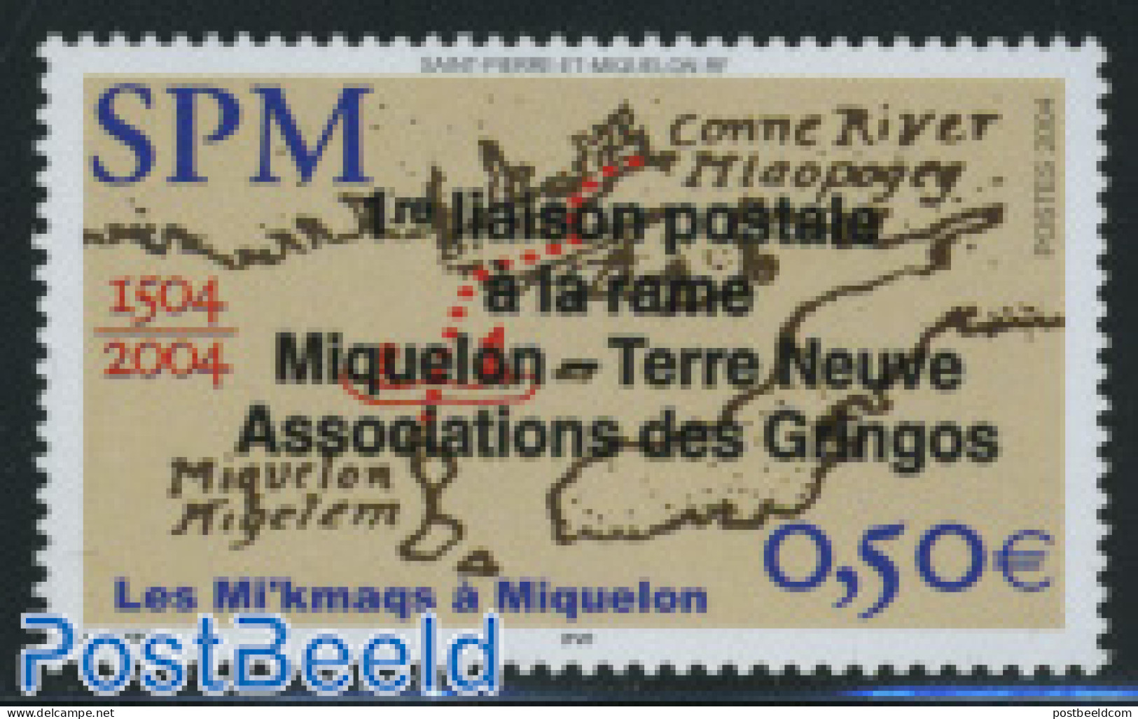 Saint Pierre And Miquelon 2004 Overprint 1v, Mint NH, Various - Maps - Géographie