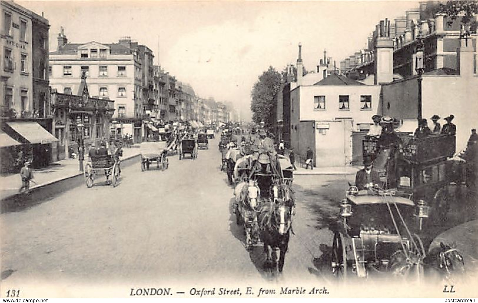 England - LONDON - Oxford Street E. From Marble Arch - Publ. LL Levy 131 - Autres & Non Classés
