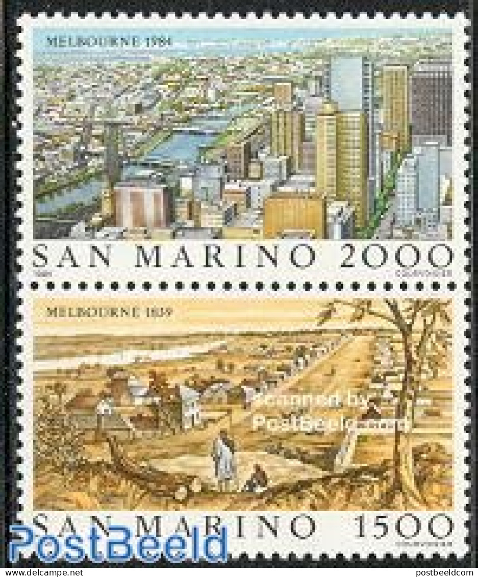San Marino 1984 Melbourne 2v [:], Mint NH, Art - Architecture - Neufs