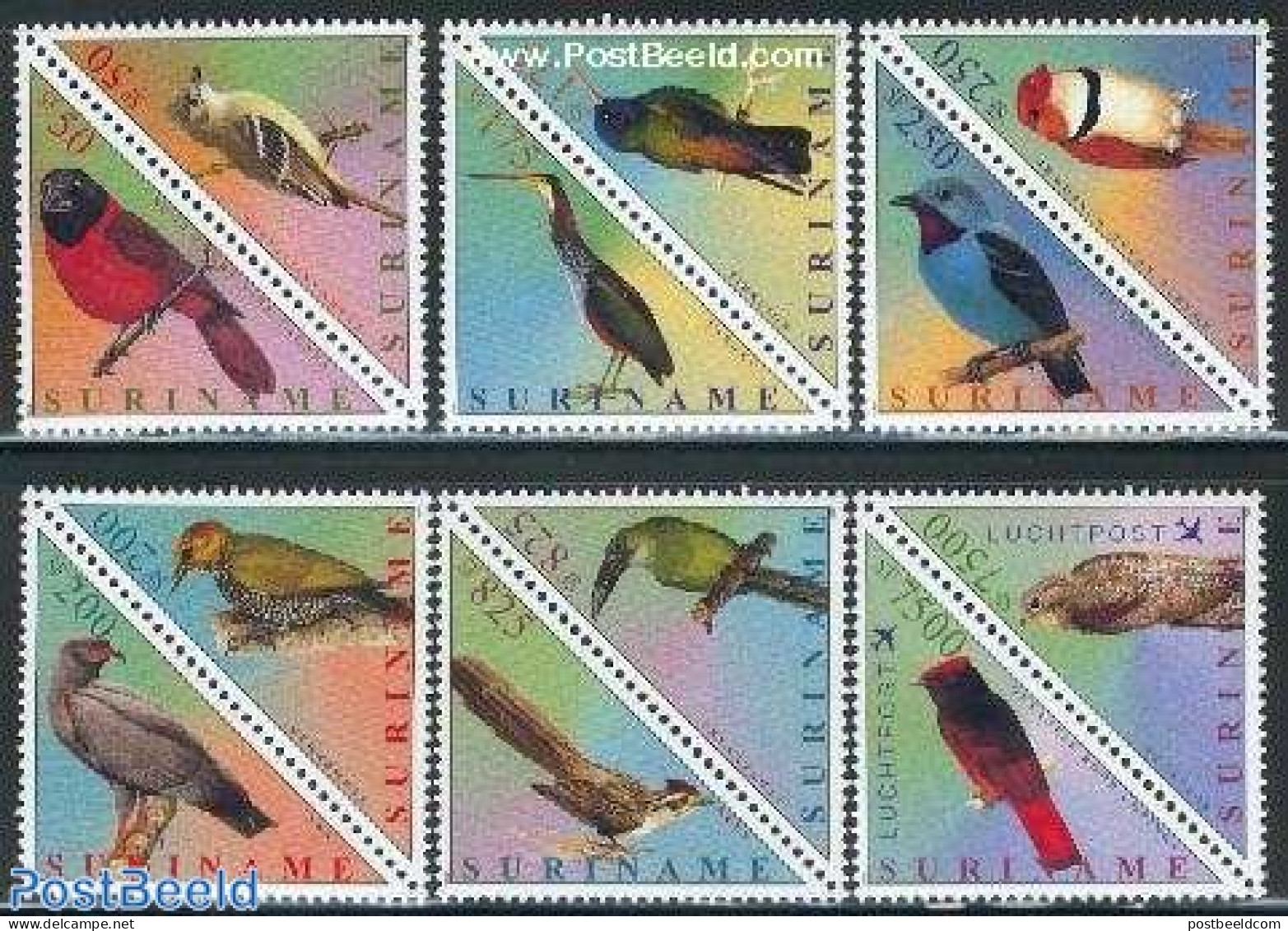 Suriname, Republic 2001 Birds 6x2v, Mint NH, Nature - Birds - Surinam