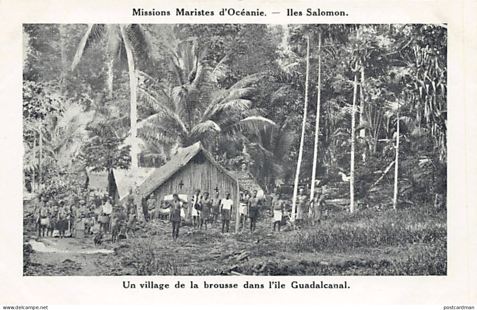 Solomon Islands - A Village In The Bush On The Island Of Guadalcanal - Publ. Missions Maristes D'Océanie  - Salomon