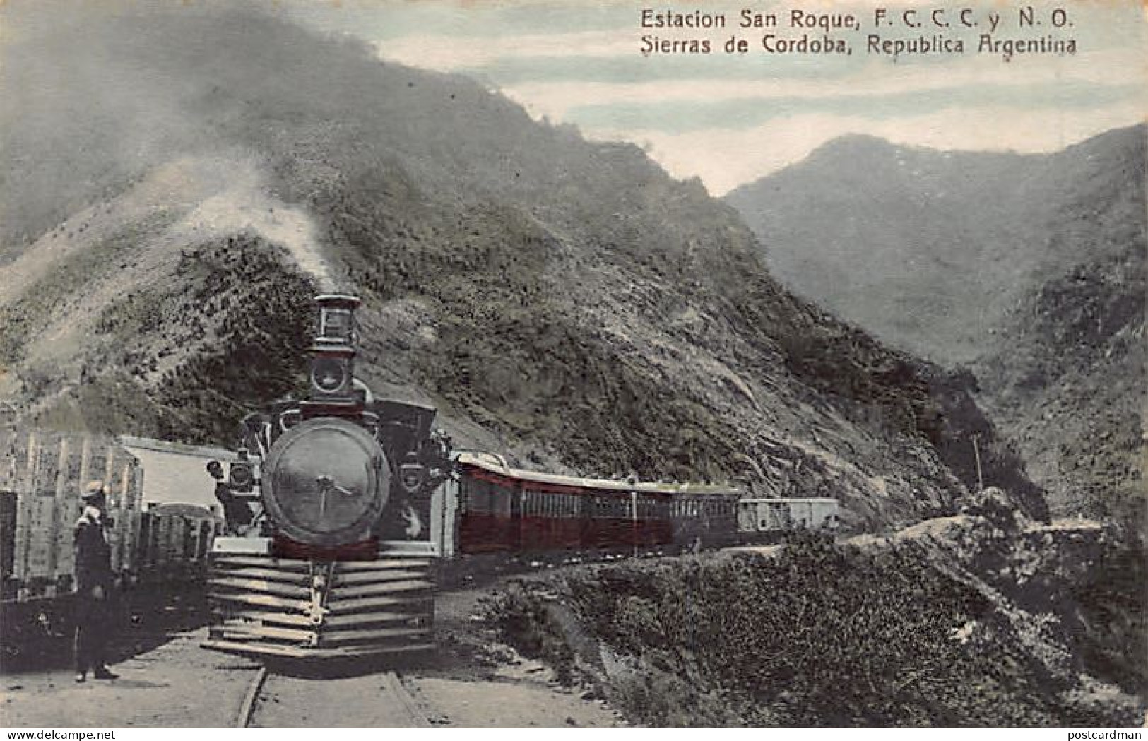 Argentina - Sierras De Córdoba - Estacion San Roque, F.C.C.C. Y N.O. - Ed. R. Rosauer 414a - Argentine