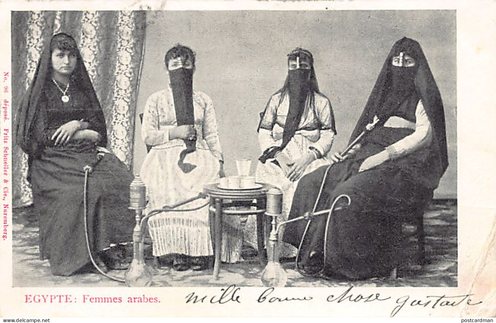 Egypt - Group Of Women Smoking Hookah - Publ. Fritz Schneller 96 - Sonstige & Ohne Zuordnung