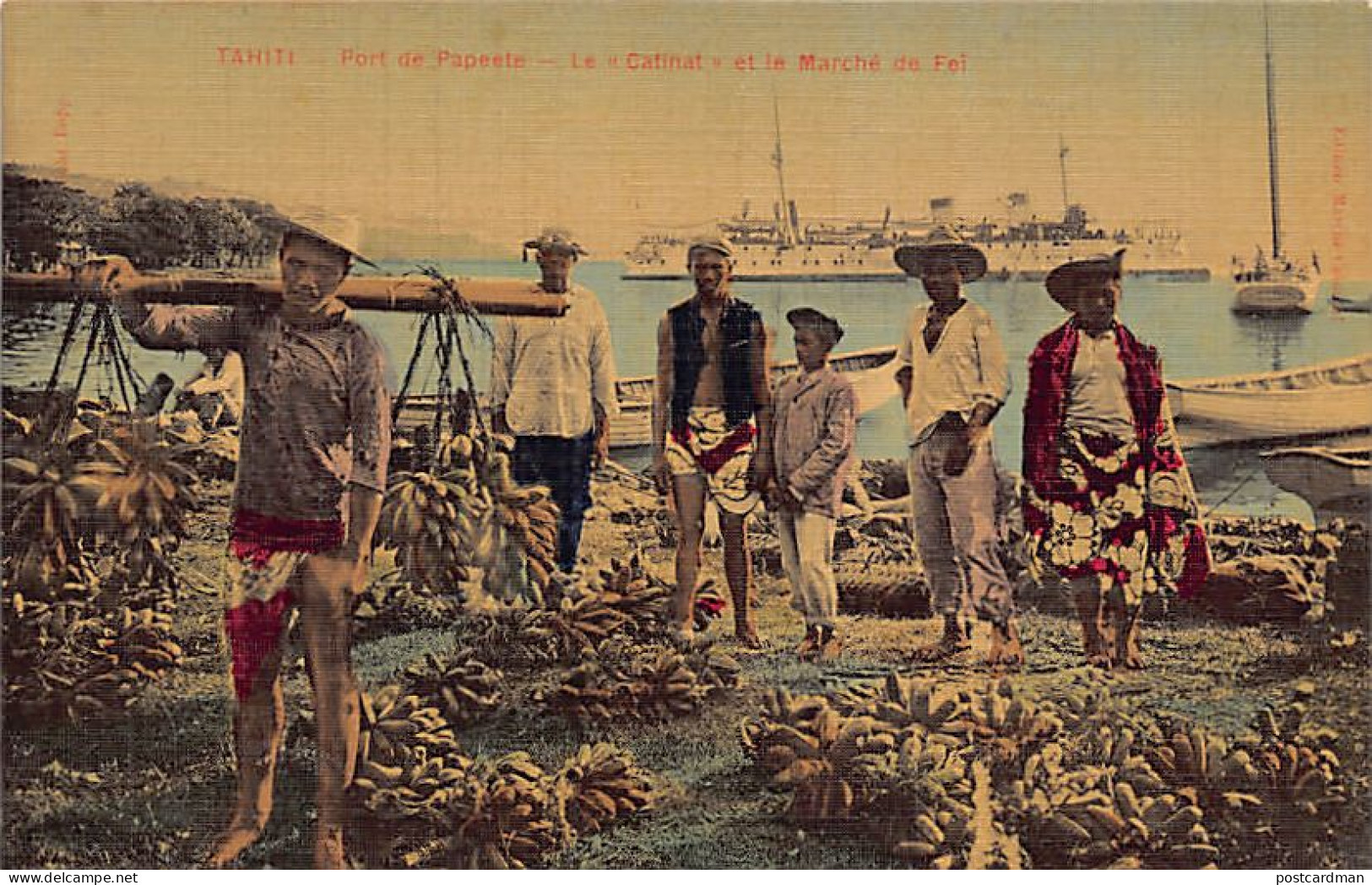 Polynésie - Tahiti - Port De Papeete - Le Catinat Et Le Marché De Feï - Ed. Marché Colonial. - Polynésie Française