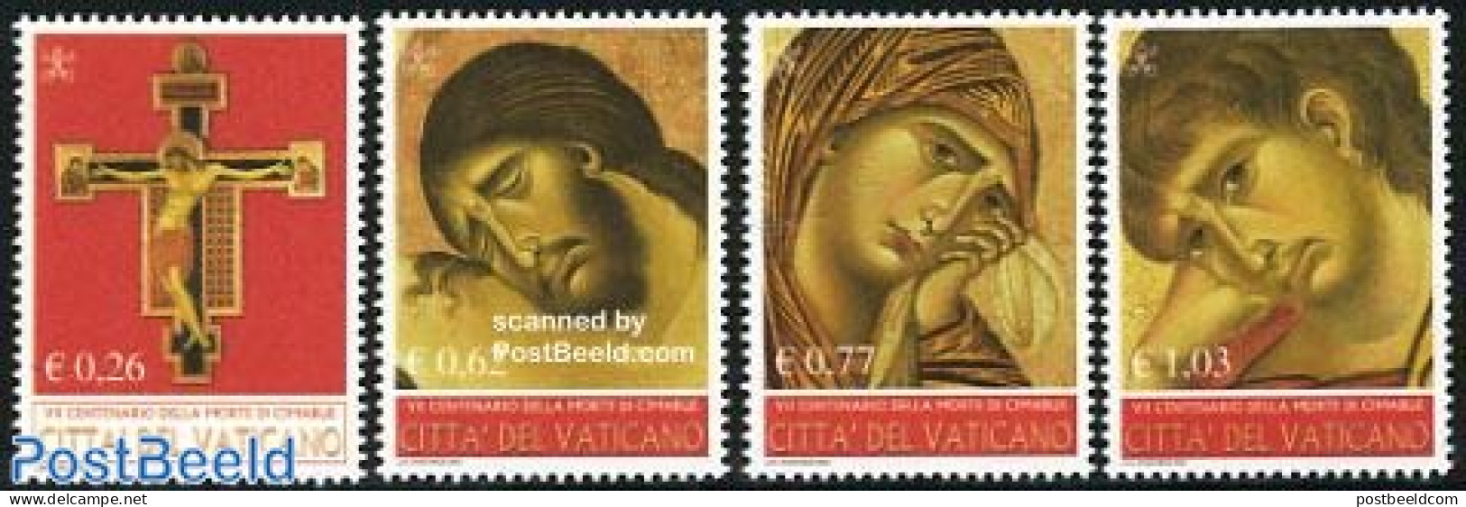 Vatican 2002 Cimabue 4v, Mint NH, Art - Paintings - Neufs