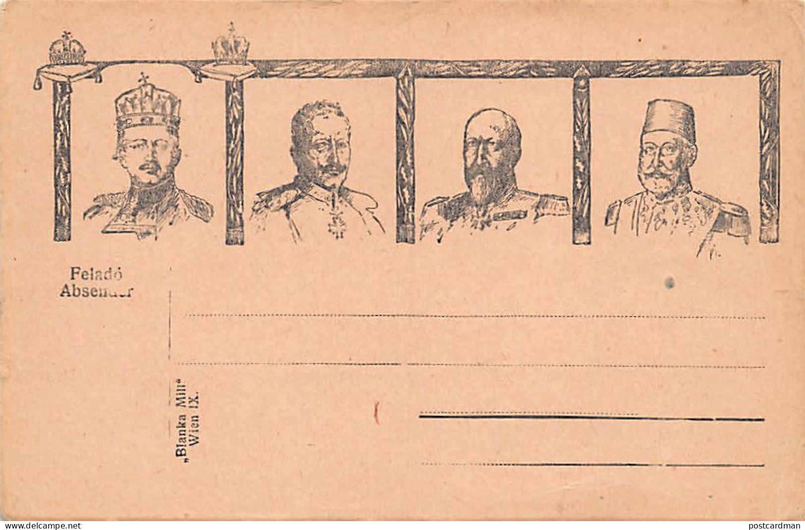 Turkey - Portraits Of The Central Powers Heads Of State - Sultan Mehmed V - Publ. Unknown  - Turkey